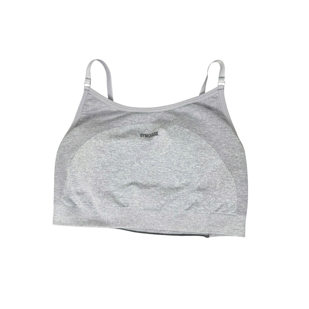 Gymshark Flex Strappy Sports Bra Grey Marl Seamless Activewear Size Medium